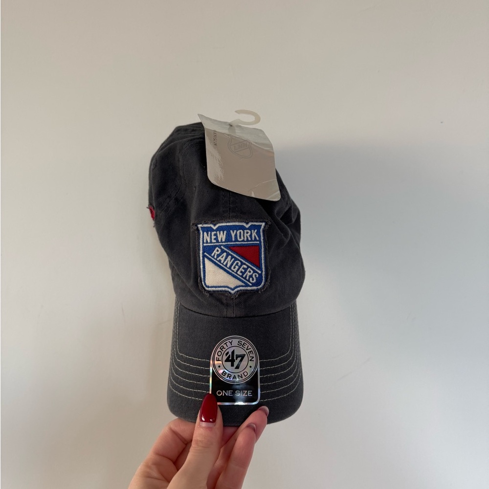 NWT New York Rangers Washed Navy Cap - Picture 2 of 4